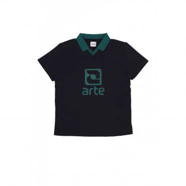 polo manica corta uomo logo collar tee BLACK/GREEN