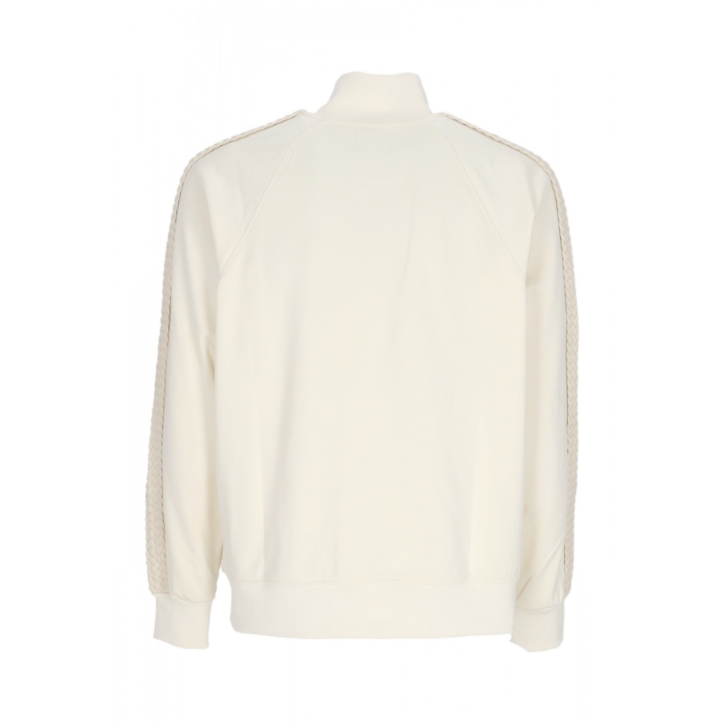 felpa leggera collo alto uomo braid strip jacket CREAM