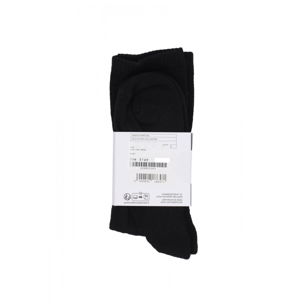 calza media uomo bird logo socks BLACK
