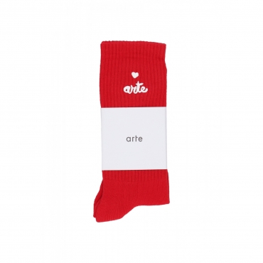 calza media uomo heart logo socks RED