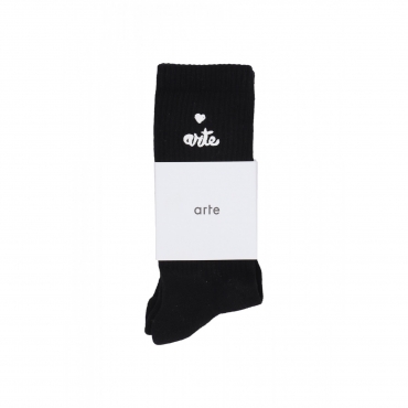 calza media uomo heart logo socks BLACK