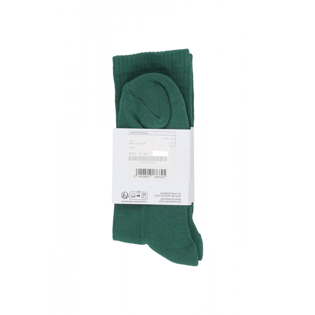 calza media uomo heart logo socks GREEN