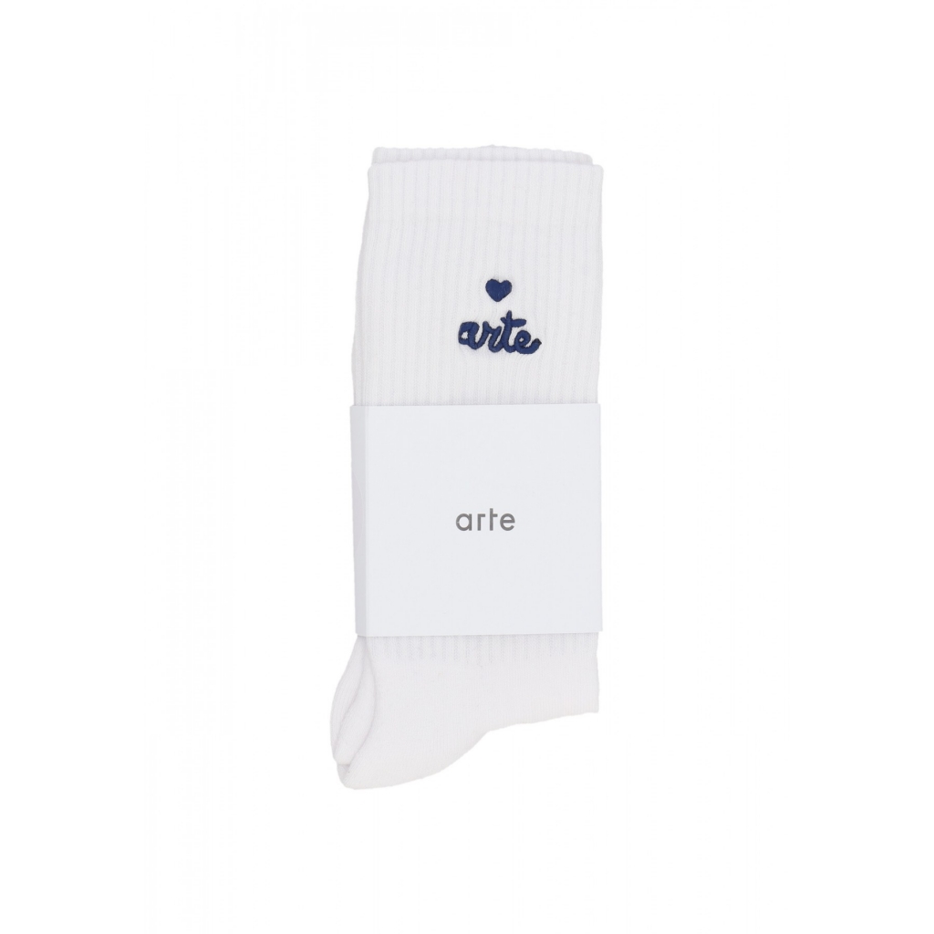 calza media uomo heart logo socks WHITE