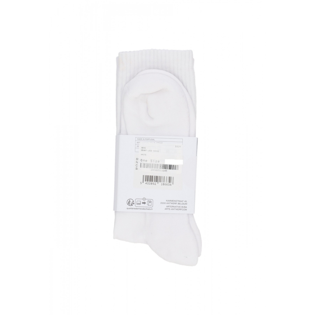 calza media uomo heart logo socks WHITE