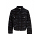 giubbotto jeans uomo heart printed jacket BLACK