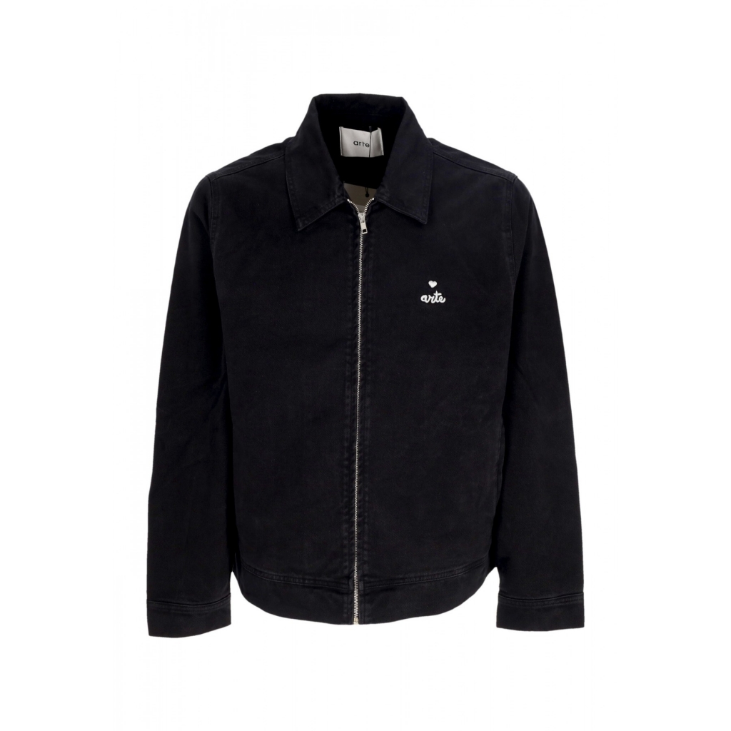 giubbotto jeans uomo heart logo jacket BLACK