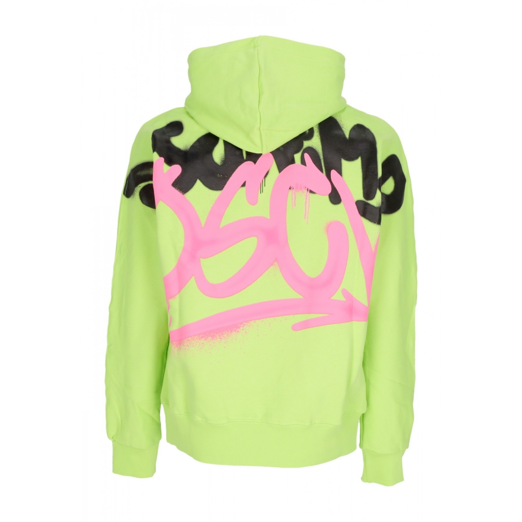 felpa leggera cappuccio uomo mini logo hoodie LIME