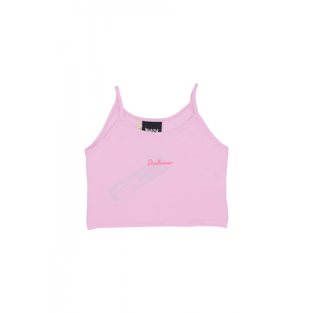 canotta corta donna w logo crop tank PINK/ST FUCHSIA