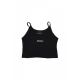 canotta corta donna w logo crop tank BLACK/ST WHITE