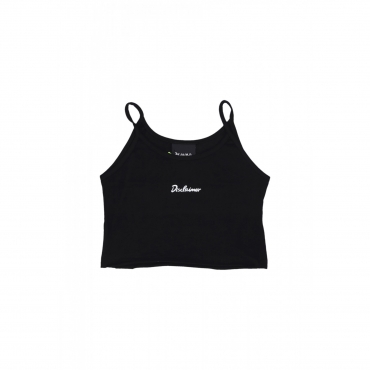 canotta corta donna w logo crop tank BLACK/ST WHITE