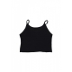 canotta corta donna w logo crop tank BLACK/ST WHITE