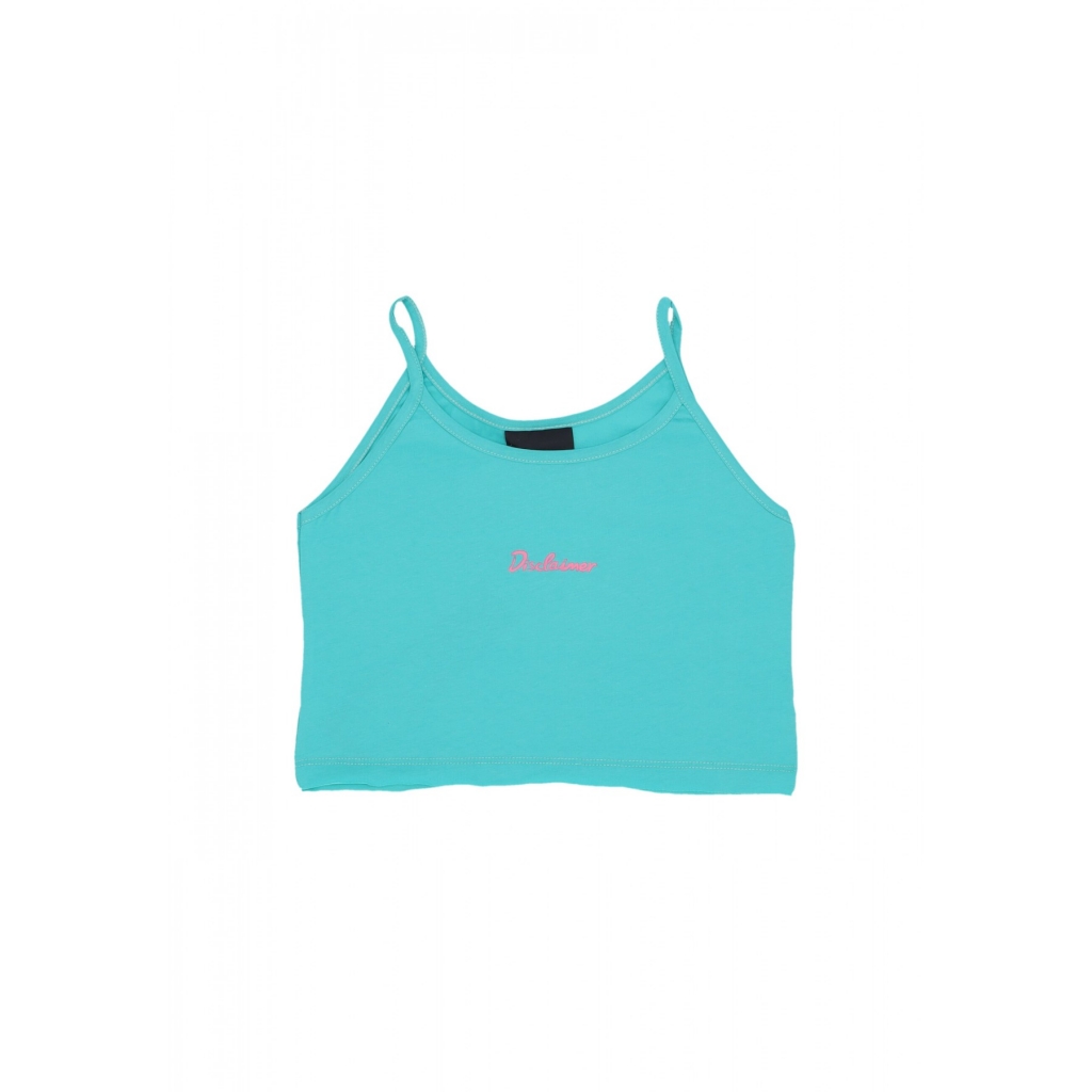 canotta corta donna w logo crop tank MINT/ST FUCHSIA