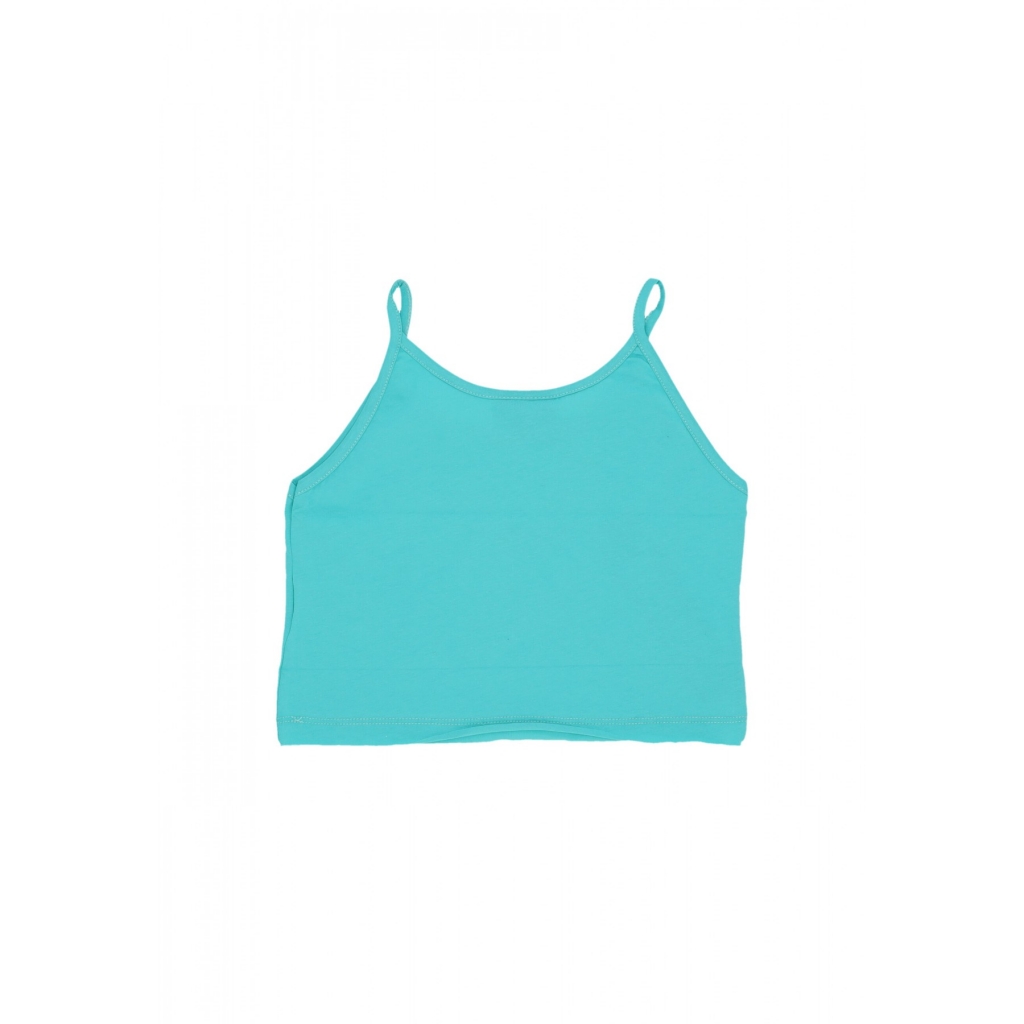 canotta corta donna w logo crop tank MINT/ST FUCHSIA