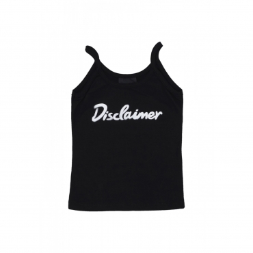 canotta donna w logo tank BLACK/ST WHITE