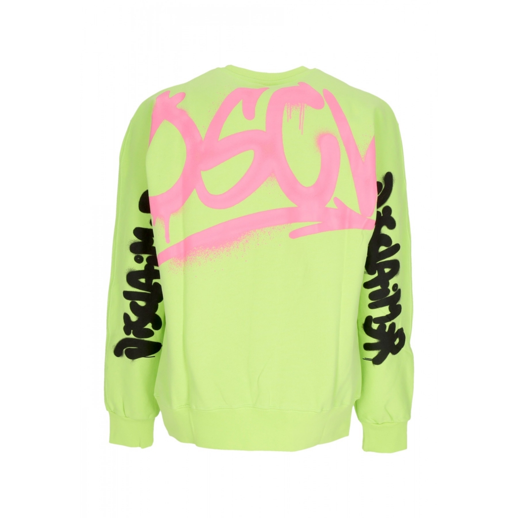 felpa leggera girocollo uomo logo crewneck LIME