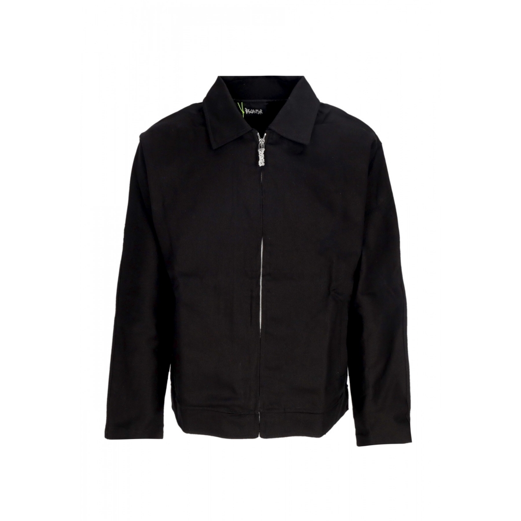 giubbotto uomo back logo jacket BLACK