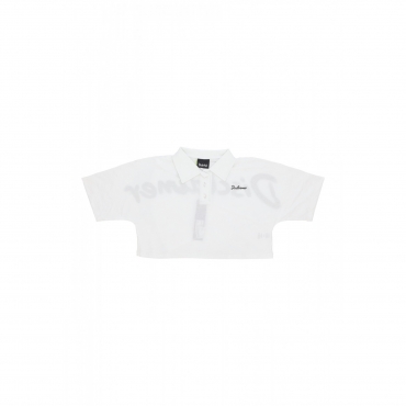 polo corta donna w polo logo WHITE/BLACK