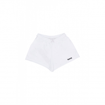 pantalone corto donna w mini logo short WHITE