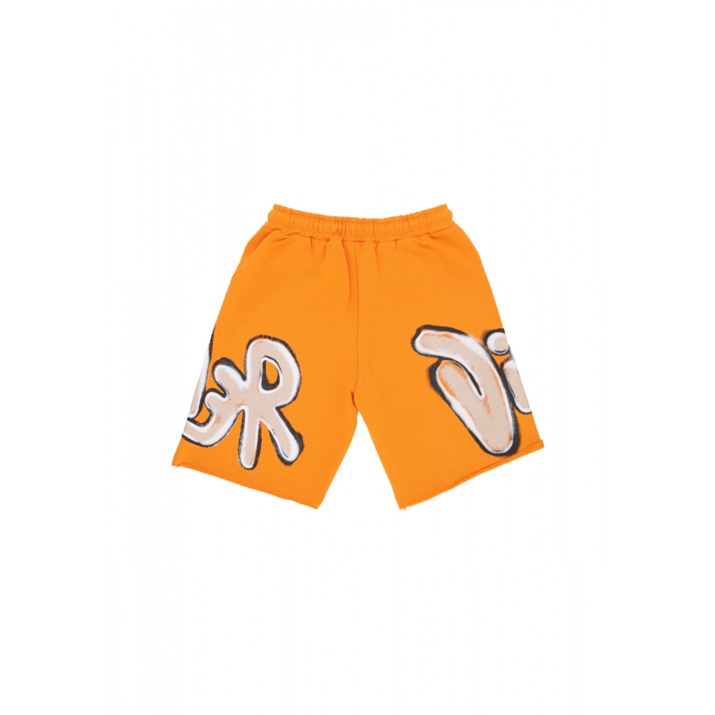 pantalone corto tuta uomo big logo short ORANGE/ST SAFARI