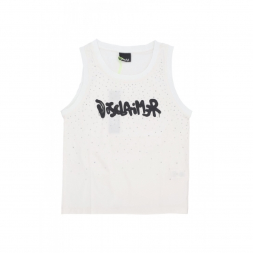 canotta donna w logo tank WHITE