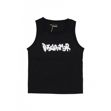 canotta donna w logo tank BLACK