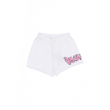 pantalone corto donna w logo short WHITE