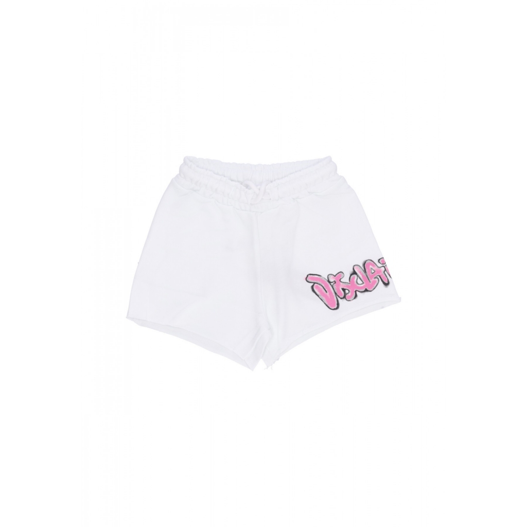 pantalone corto donna w logo short WHITE