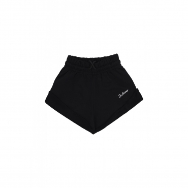 pantaloncino donna w logo short BLACK/ST WHITE