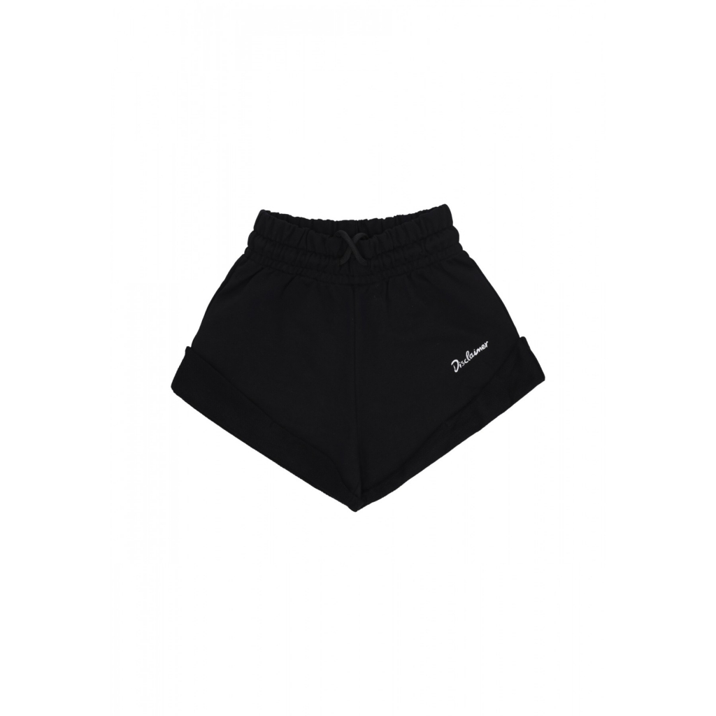 pantaloncino donna w logo short BLACK/ST WHITE