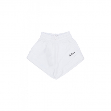 pantaloncino donna w logo short WHITE/ST BLACK