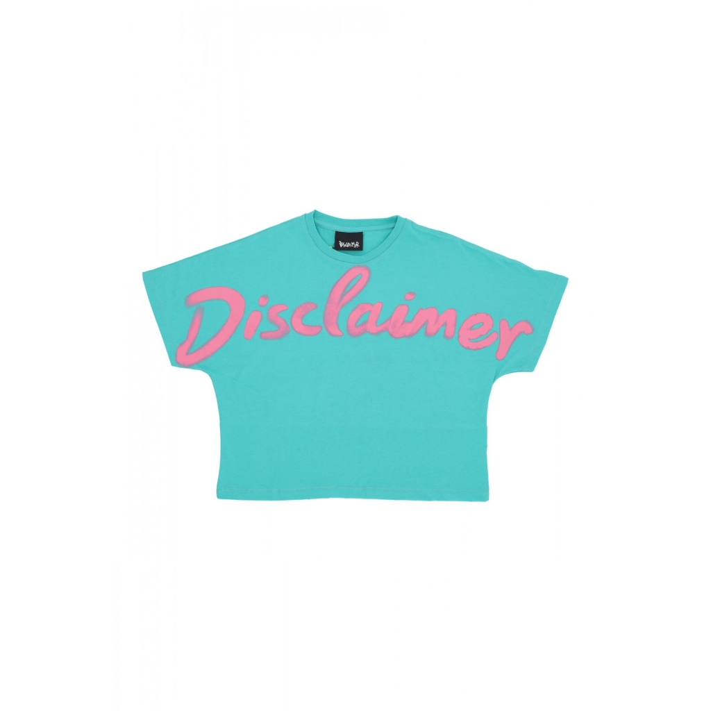 maglietta corta donna w big logo crop tee MINT/ST FUCHSIA