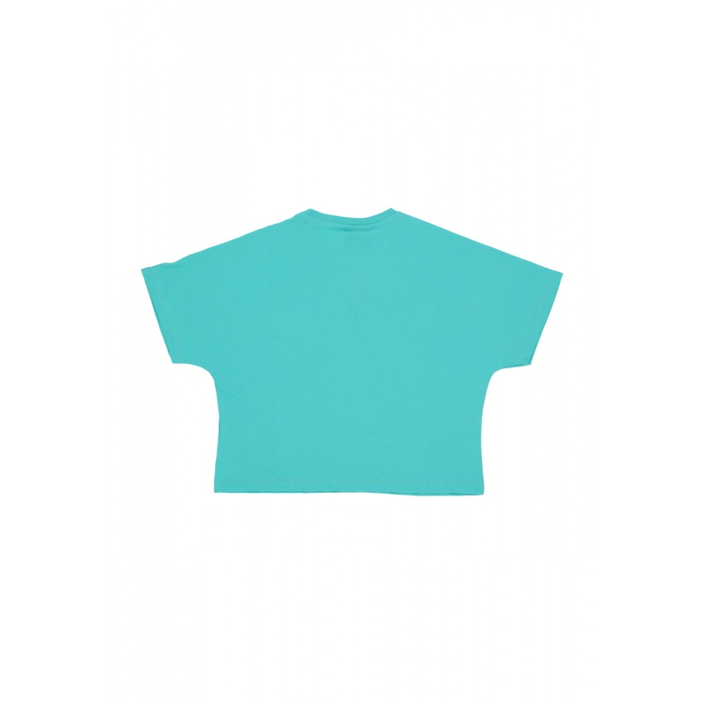 maglietta corta donna w big logo crop tee MINT/ST FUCHSIA