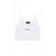canotta corta donna w logo crop tank WHITE