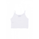 canotta corta donna w logo crop tank WHITE