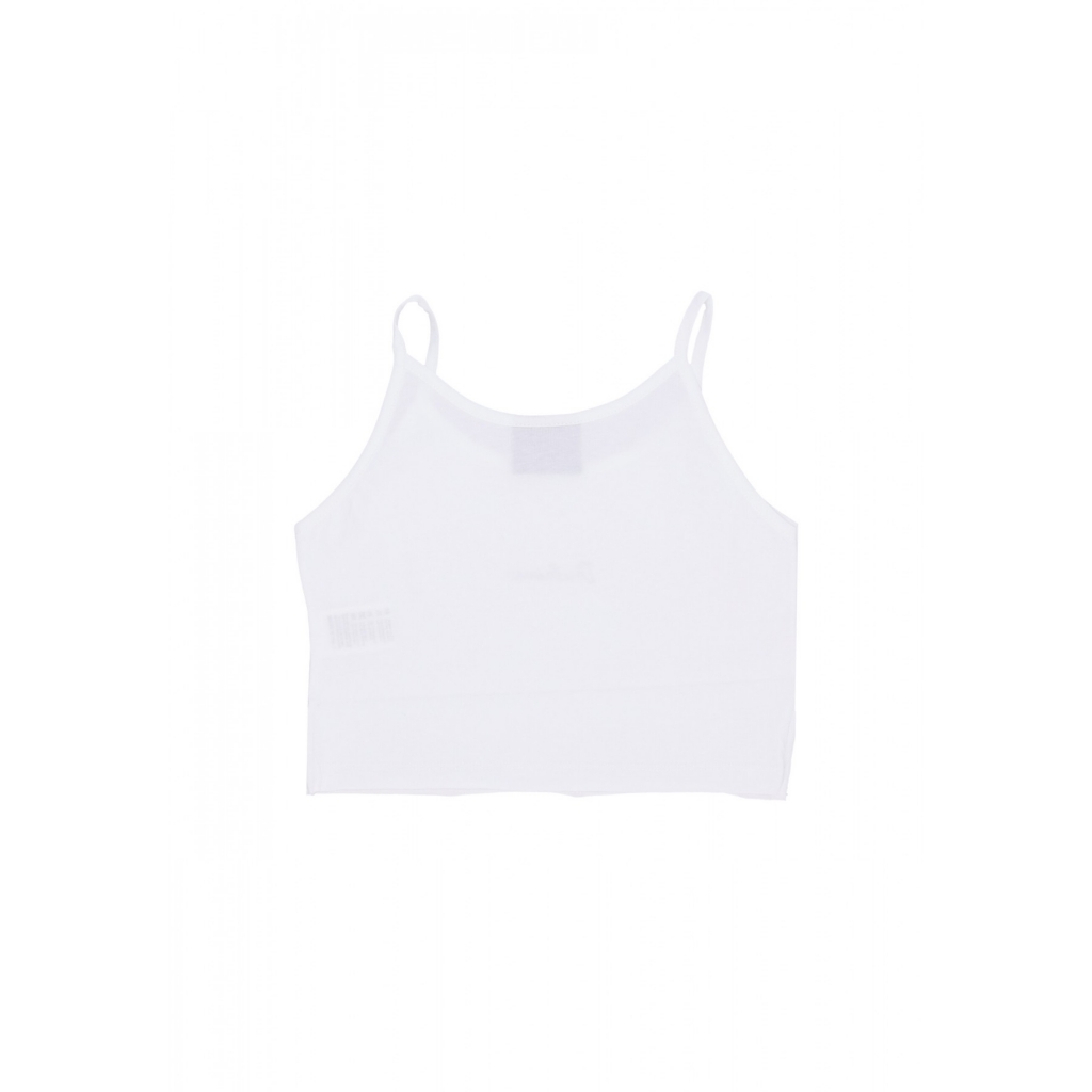 canotta corta donna w logo crop tank WHITE