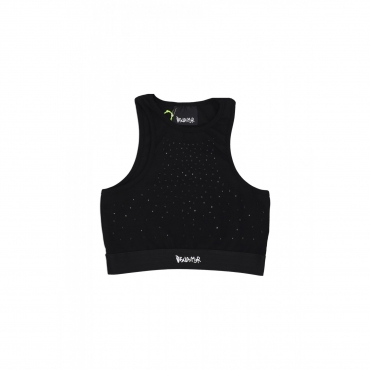 top donna w strass top BLACK
