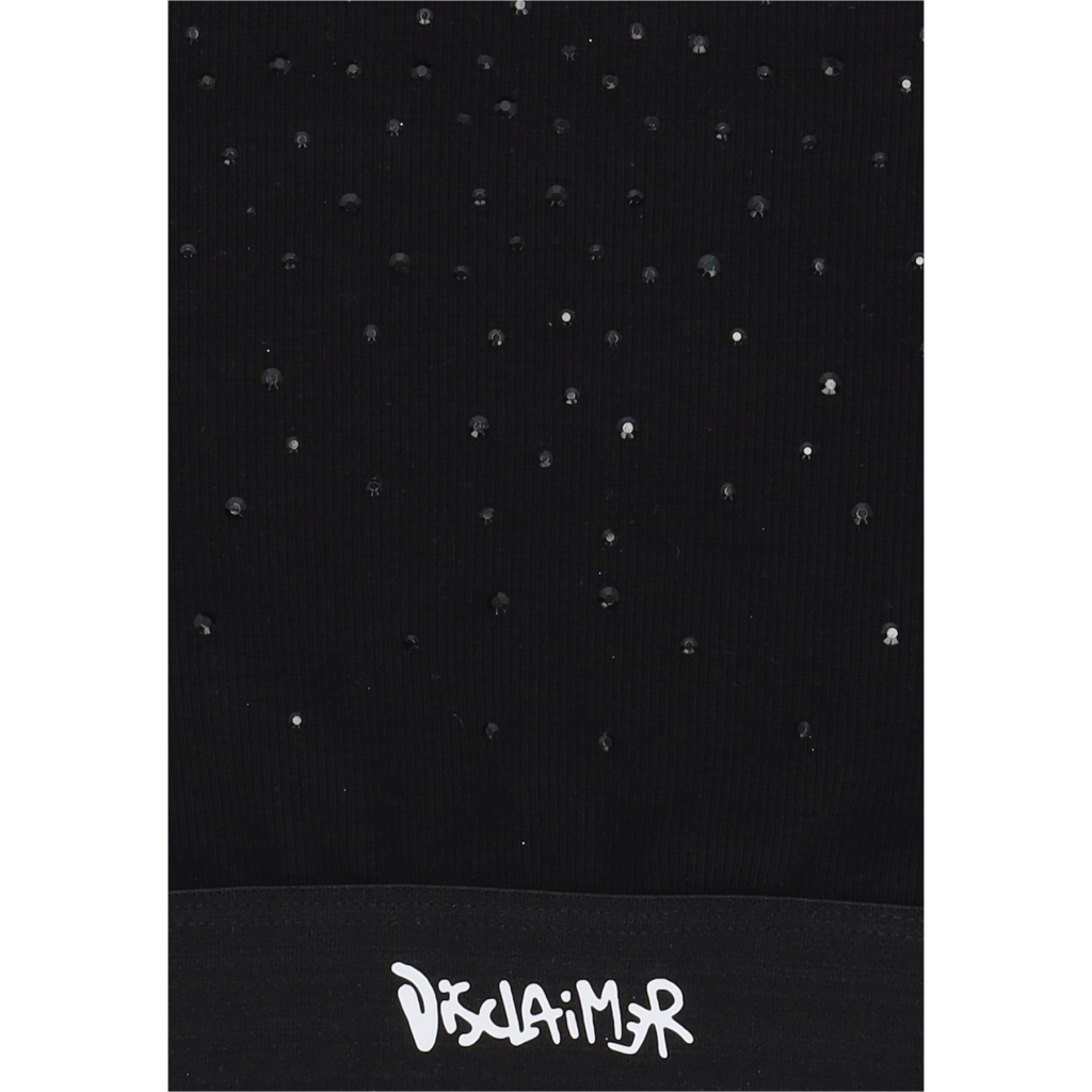 top donna w strass top BLACK
