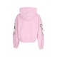 felpa leggera cappuccio corta donna w big logo crop hoodie PINK