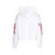 felpa leggera cappuccio corta donna w big logo crop hoodie WHITE