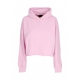 felpa leggera cappuccio corta donna w strass logo crop hoodie PINK/STRASS BOREAL