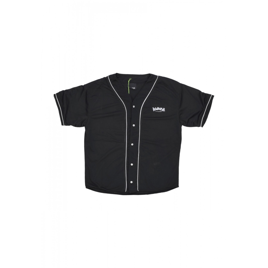 camicia manica corta uomo logo jacket BLACK