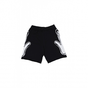pantalone corto tuta uomo side logo short BLACK