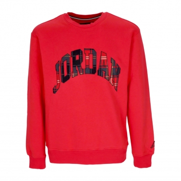 felpa girocollo uomo essential holiday pld fleece crewneck FIRE RED/FIRE RED