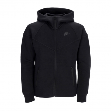 felpa leggera cappuccio zip donna w sportswear tech fleece windrunner full-zip hoodie BLACK/BLACK