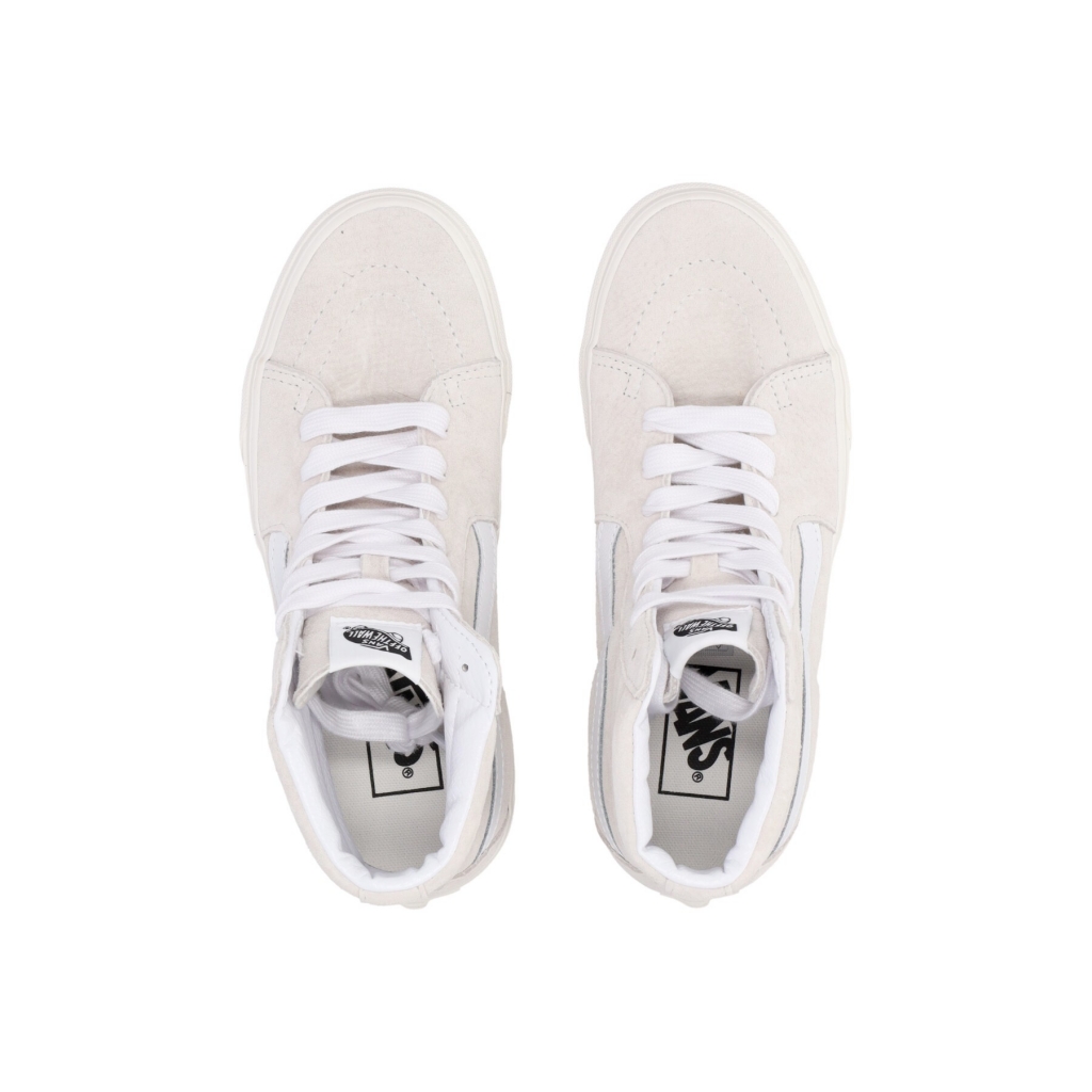 scarpa alta uomo sk8-hi PIG SUEDE BLANC DE BLANC