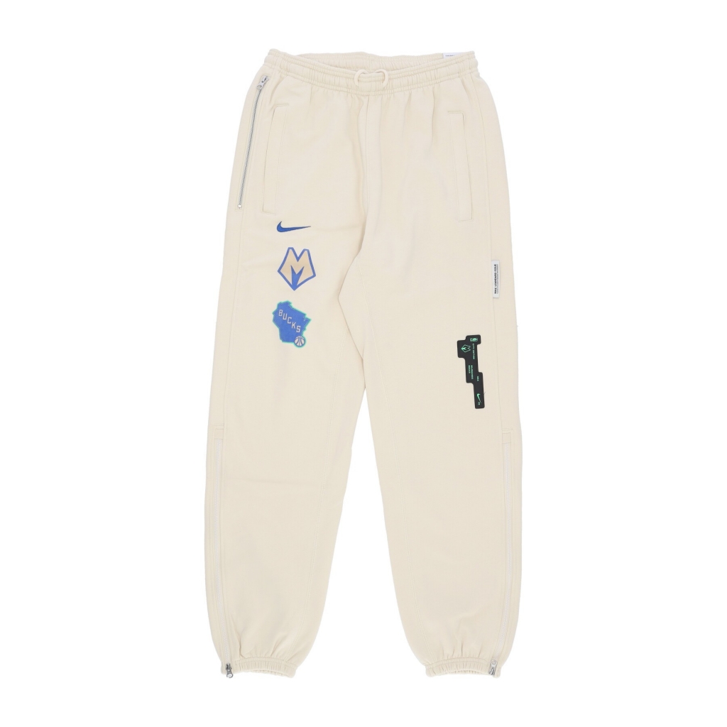 pantalone tuta felpato uomo nba city edition 2023/24 standard issue pant milbuc FLAT OPAL