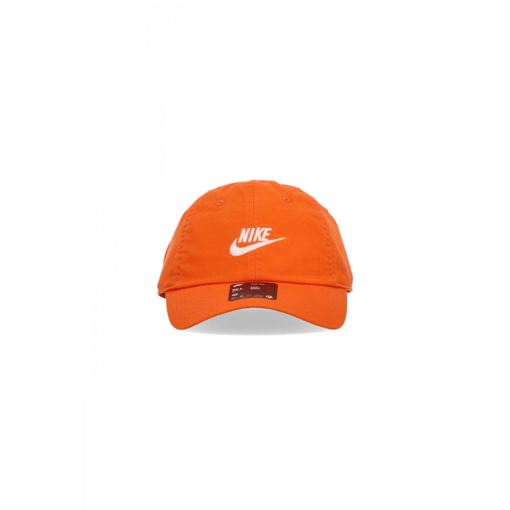 cappellino visiera curva uomo club futura washed cap SAFETY ORANGE/WHITE