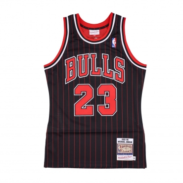 canotta basket uomo nba authentic jersey hardwood classics no 23 michael jordan 1995-96 chibul alternate BLACK STRIPE