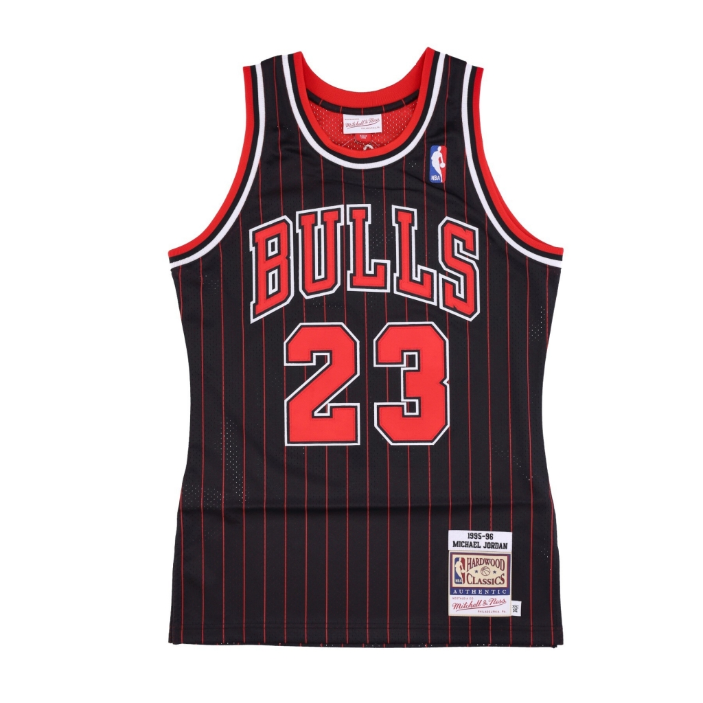 canotta basket uomo nba authentic jersey hardwood classics no 23 michael jordan 1995-96 chibul alternate BLACK STRIPE
