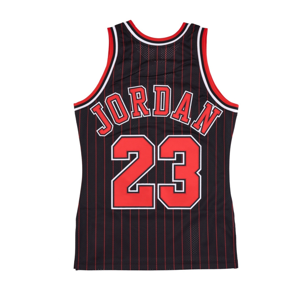 canotta basket uomo nba authentic jersey hardwood classics no 23 michael jordan 1995-96 chibul alternate BLACK STRIPE